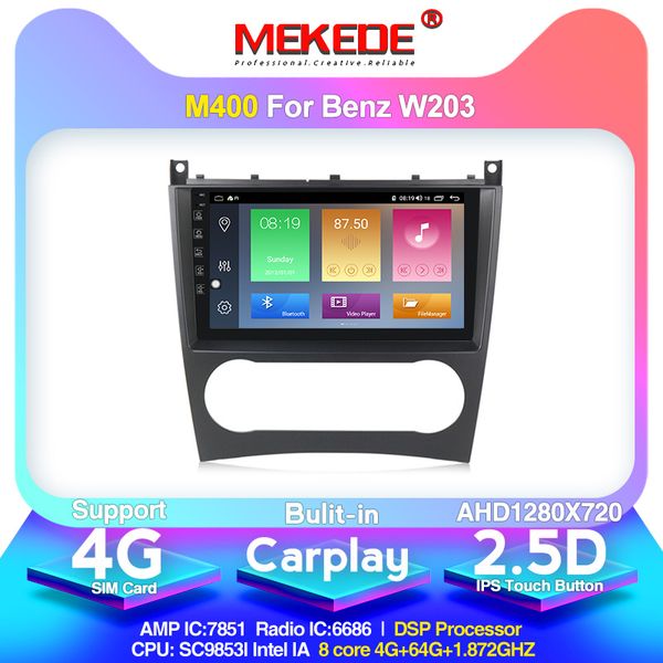 

4g lte android10.0 4g+64g car multimedia gps navigation radio player for w203 c180 c200 c220 c230 c240 c250 w209 car dvd