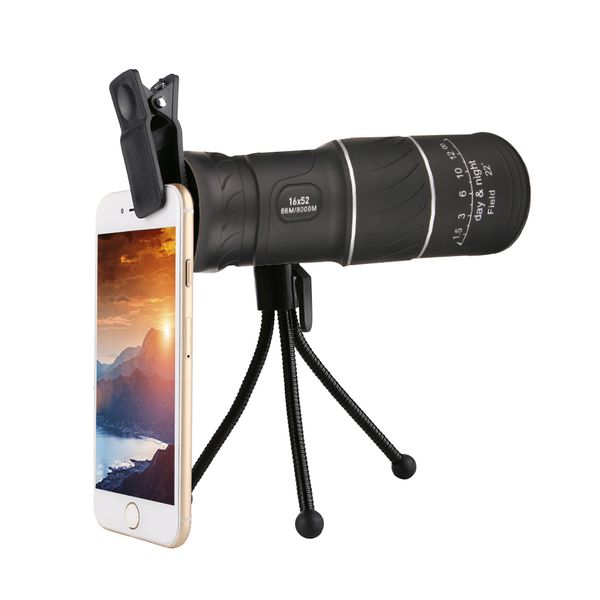 

portable 16 * 52 adjustable single telescope full optical night vision hiking