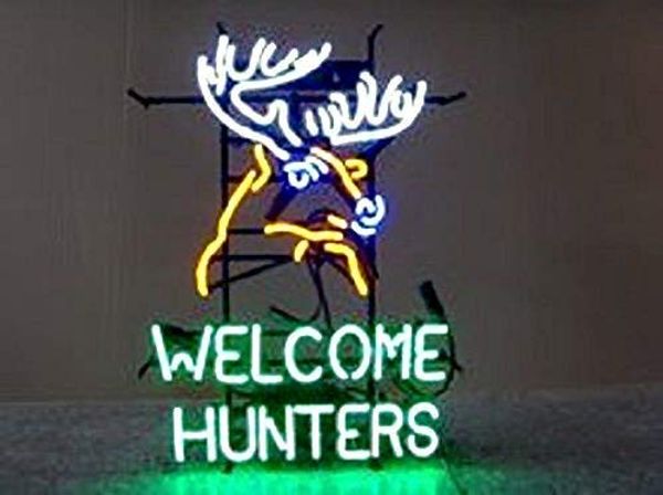 

добро пожаловать hunters deer buck stag неоновый свет вход beer bar ремесленная
