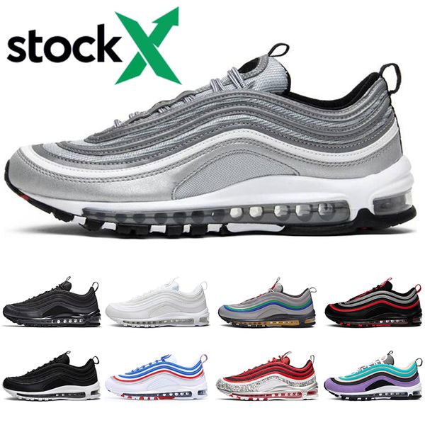 

nike air max airmax 97 97s новый mschf x inri jesus мужчины женщины кроссовки разводят тройной черный белый шон уотерспун открытый мужские ж, White;red