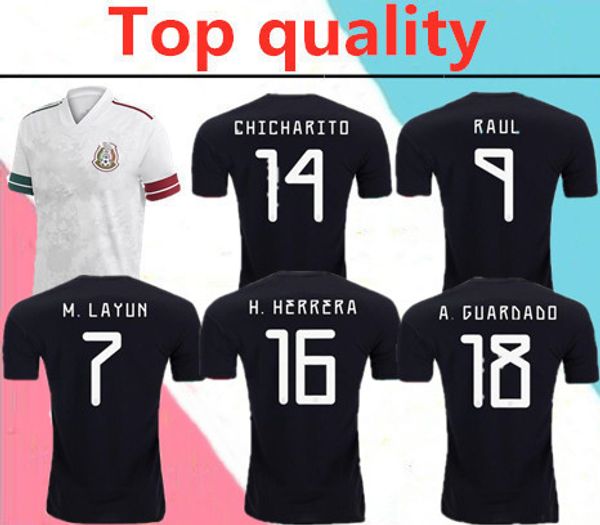 

2019 mexico lainez h.herrera r.marquez chicharito soccer jerseys 19 20 camisetas de futbol a.guardado h.lozano g.dos santos football shirts, Black
