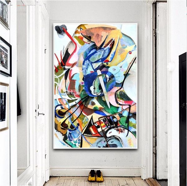 

va. wassily kandinsky geometric abstract handpainted hd print graffiti art oil painting on canvas wall art home office deco l61
