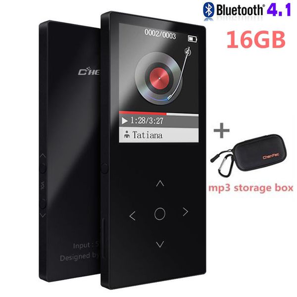

new 16gb bluetooth mp3 player touch key hifi sound ultra thin mp3 music player 80 hours playback with fm radio, voice recorder