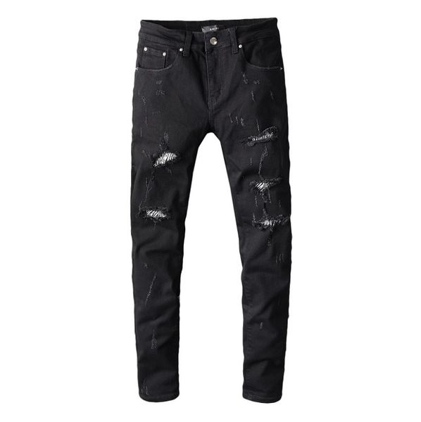 

2020 designer jeans men's summer fashion stretch slim straight jeans denim trend men's casual pants wholesale-3, Blue