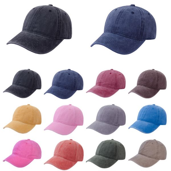 

2018 new solid color washed denim baseball cap autumn men women adjustable snapback cap dad hat golf sunblock hockey caps men, Blue;gray