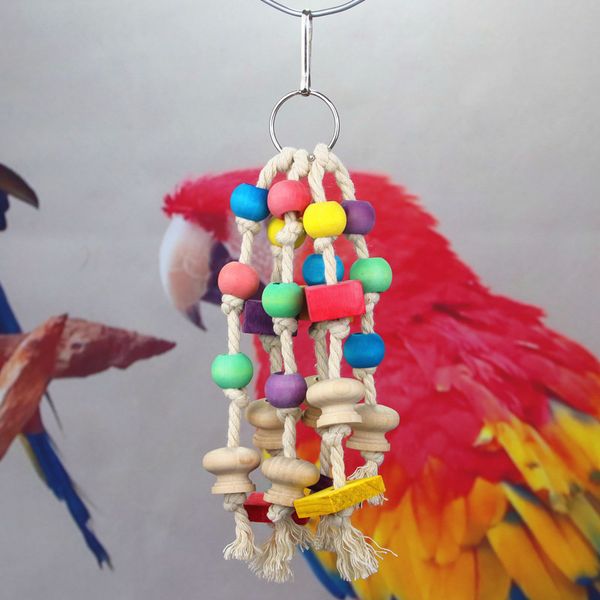 

gnaw cotton rope bird chew gnawing string parrot toys