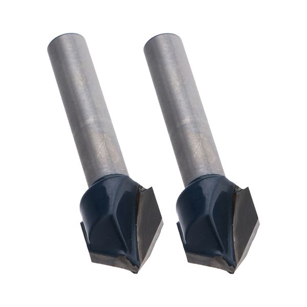 

2 pieces cnc engraving engraver 90deg router 3d v hole - 1/4 x1 / 2
