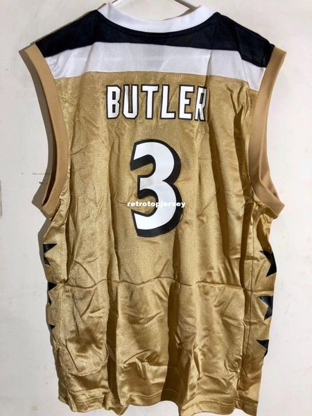 

ncaa retro jersey #3 caron butler gold mens stitched vintage sleeveless vest jerseys, Black;blue