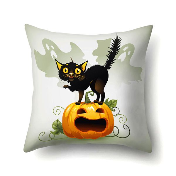 

halloween theme pillow cover pumpkin bat print horror throw pillows case 45x45cm home decoration accessories pillow case