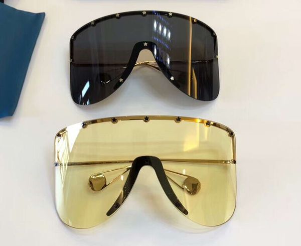 

черный / серый крупногабаритные маска rimless солнцезащитные очки 0541 оттенки мода ovesize солнцезащитные очки солнцезащитные очки очки нов, White;black