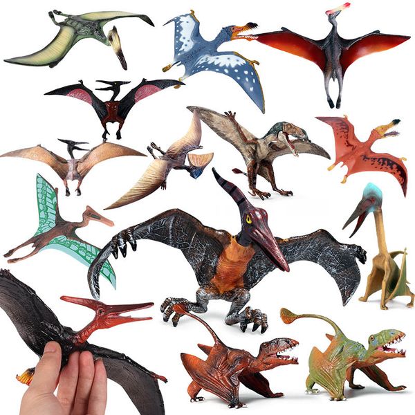 

3d solid jurassic dinosaur world model toys kids simulation pterosaur dragon carnotaurus dragon realistic tyrannosaurus supplies childrens
