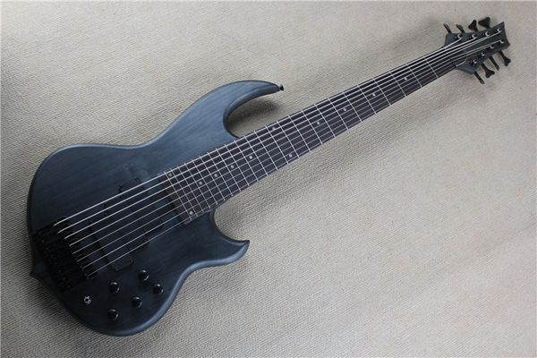 

Штейновая Черная 8 строк шеи-через-тело электрическая бас-гитара с 3 черными Приемистостями, черным оборудованием, грифом палисандра, может быть подгоняет