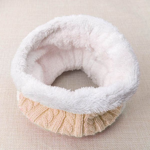 

new letter geometry knitting scarves autumn and winter polar fleece round scarf outdoor warm comfortable accessories, Red;brown