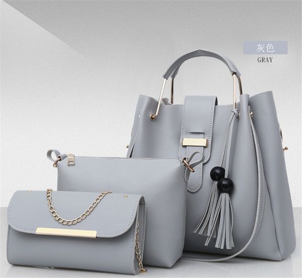 

women pure color fashion pearl tassel mother bag three piece one shoulder bag ph-cfy20061635