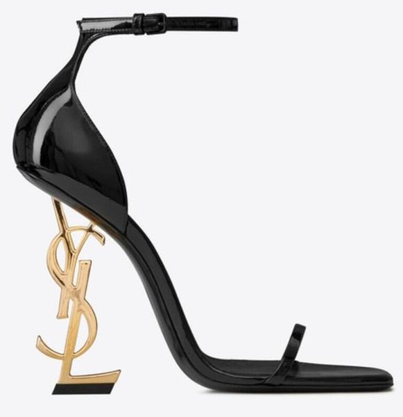 

Горячая распродажа новые сексуальные туфли женщина лето пряжка ремешок заклепки сандалии туфли на высоком каблуке острым носом мода одного YSL высокий каблук10.5 см