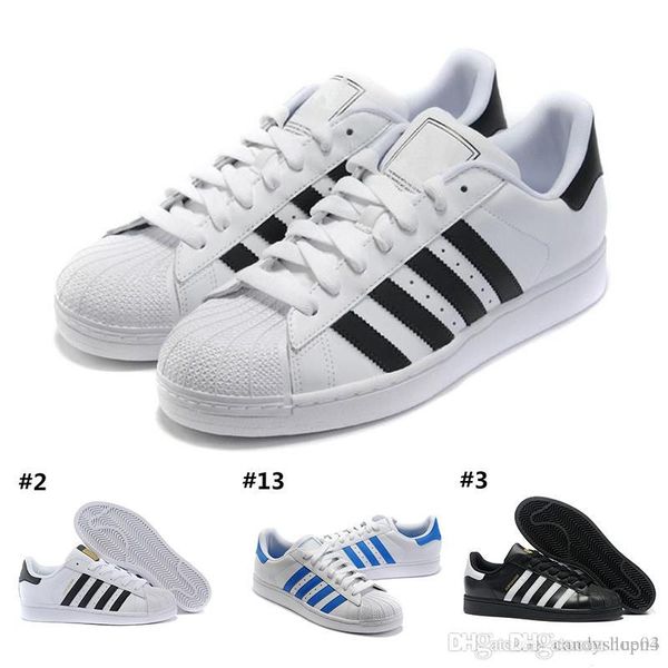 

superstar original white hologram iridescent junior gold superstars sneakers originals super star women men sport running shoes, Black