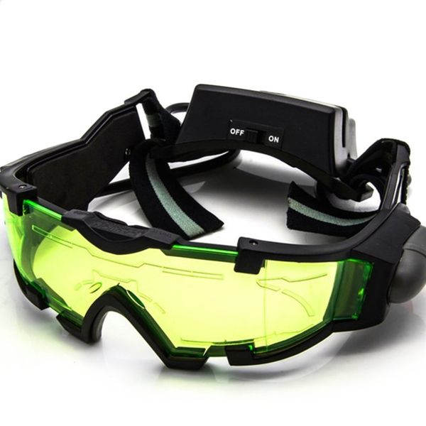 

adjustable led night vision glass goggles motorcycle motorbike racing hunting glasses eyewear with flip-out light windproof