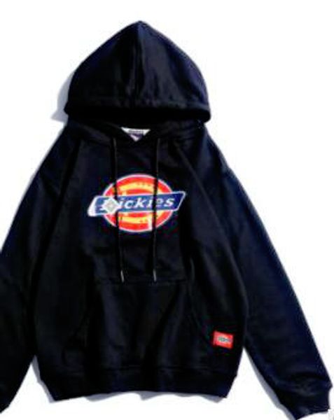 

fashion-dickies марка мода мужские фуфайки sup письма с капюшоном dk осень весна толстовки флис зима пуловеры дизайнер, Black