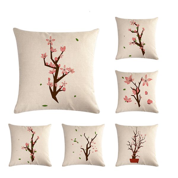 

урожай персика цветы бонсай cushions cover peach blossom home decor белье подушка обложка декоративная throw подушка обложка zy581