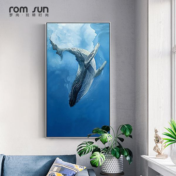 

nordic minimalist style marine animal whale dolphin canvas art print nursery art prints anime poster modern abstract wall decor