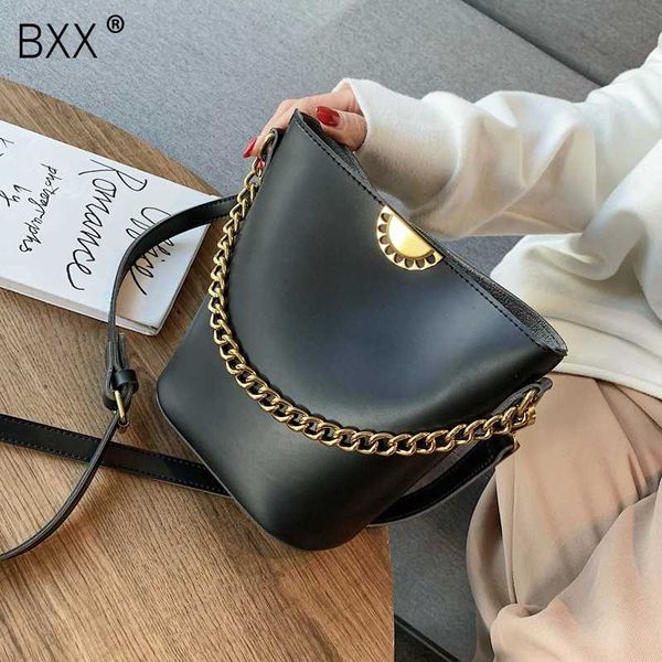 

bxx] кожа pu crossbody ковш сумка для женщин 2020 простых цепей большой емкости посланника плеча мешок женщина сумки hk038