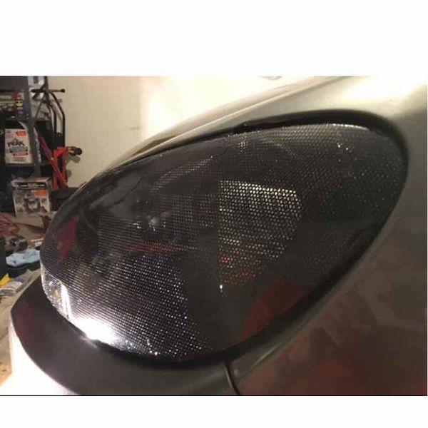 

106 x 30cm tinting perforated mesh film fly-eye legal tint headlight rear light