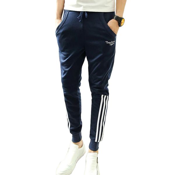 

men sweatpants striped harem pants brand joggers slim fit skinny men's hip hop swag clothes high street gray black