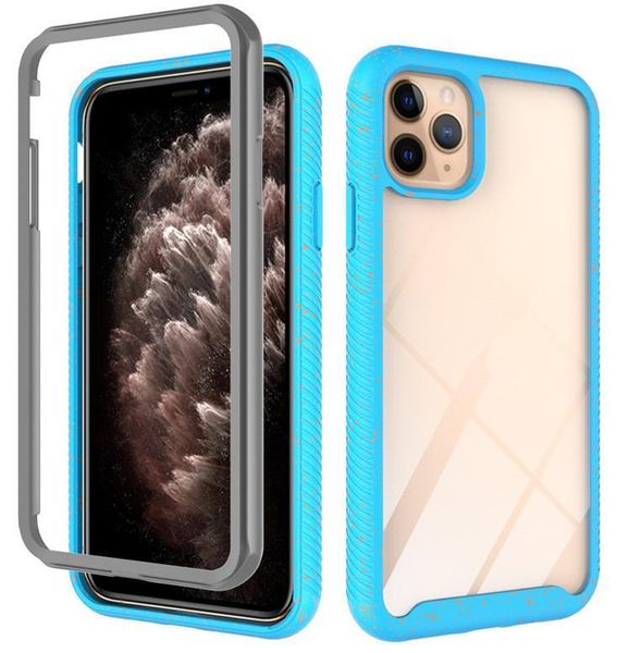 

роскошная акриловый телефон чехол для iphone 11 pro max 7 8 противоударных цветных пятна прозрачного rugged hybrid pc жесткой задней крышки