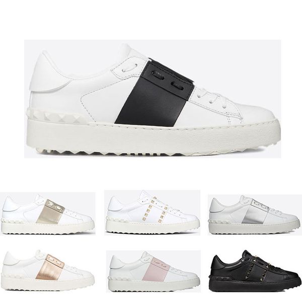 

2019 new arrivel designer shoes white fashion mens women leather casual open low sports sneakers size 35-46 with