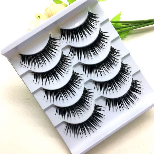

5pairs/set fashion women black thick false eyelashes soft fake eye lashes extension tools#007