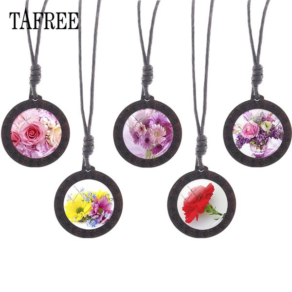 

tasketch cartoon flowers wooden necklace pendant all kinds of flowers lavender lotus chrysanthemum p can custom fl01, Silver