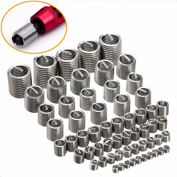 

60pcs silver m3-m12 thread repair insert kit set stainless steel for hardware repair tools