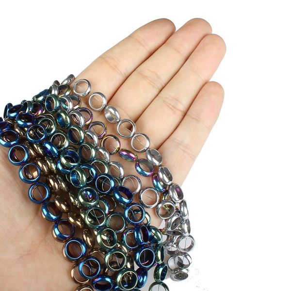 

natural stone hematite 10x3mm plating glossy round ring beads fashion jewelry making handmade diy necklace bracelet accessories