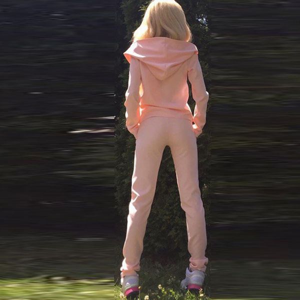 

2018 new two piece set с длинным рукавом женщин костюм розовый толстовки женский костюм молнии повседневная одежда мода костюм для женщин, Gray