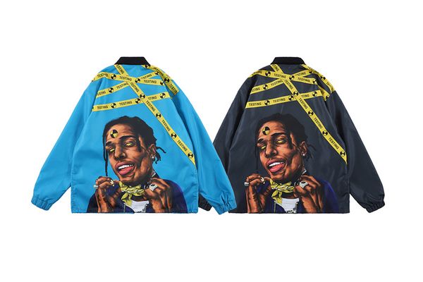 

mens casual letter print jackets brand hip hop autumn winter lapel neck pocket male fashion coats clothing, Black;brown