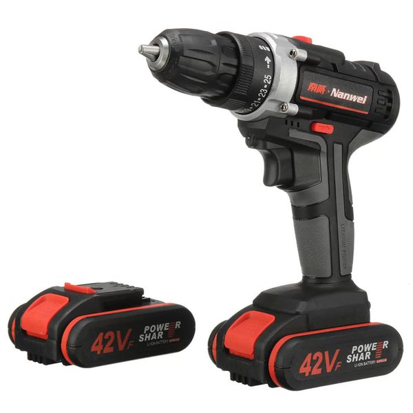 

42v 3 in 1 electric screwdriver cordless brushless drill with rechargeable batteries tools kit