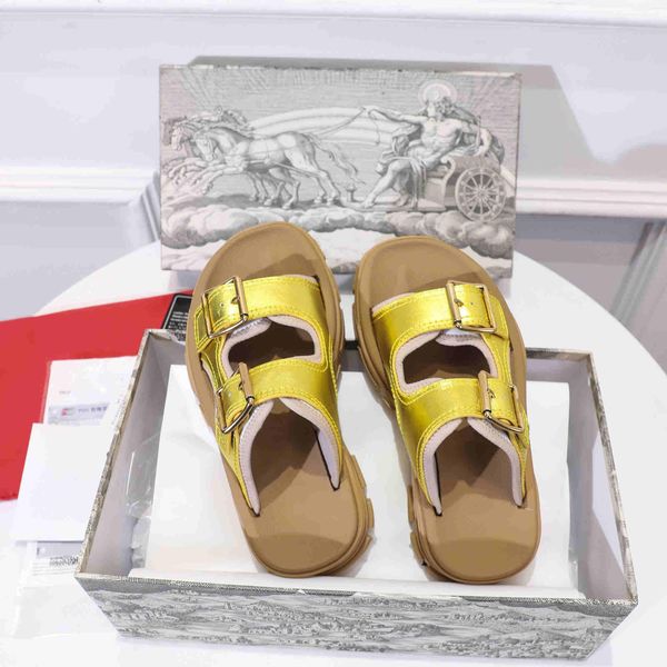 

designer rubber slide sandal floral brocade men sandals gear bottoms flip flops women striped beach causal slipper 35-45, Black