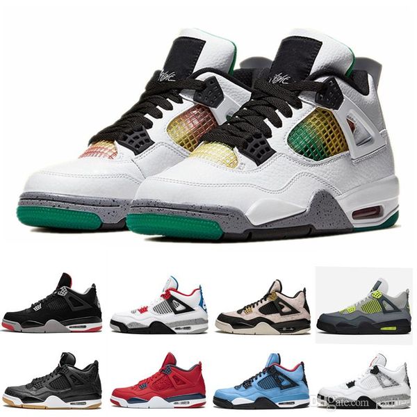 

новый rasta 4 4s бред что wntr loyal голубой белый цемент cactus jack прохладный серый мужские баскетбольные кроссовки женские спортивные кр, White;red