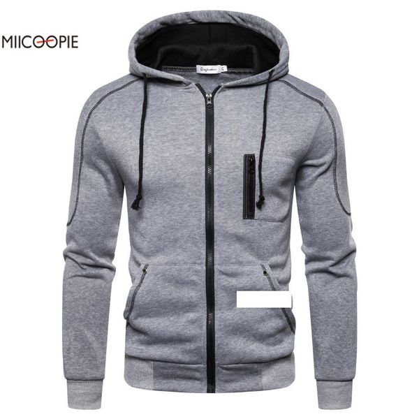

miicoopie 2019 mens hoodies solid pullover mens outdoor street wear hoodie sweatshirt, Black