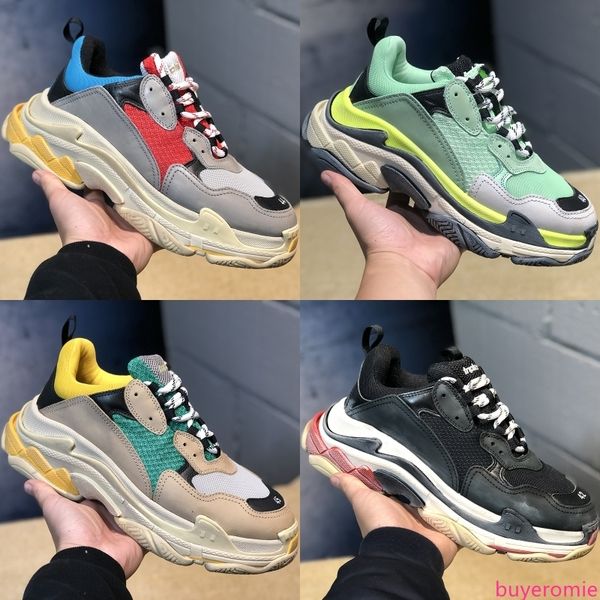 

luxury designer fashion triple s 17fw men women shoes paris casual shoes men women runner triple black boots flat shoes sneakers