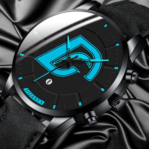 

luxurydijanes fashion mens watches military sport leather quartz wrist watch men casual date calendar clock relogio masculino, Slivery;brown