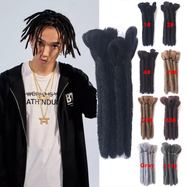 2020 Dreads Short Handmade Dreadlocks 15cm 30cm Black Hair