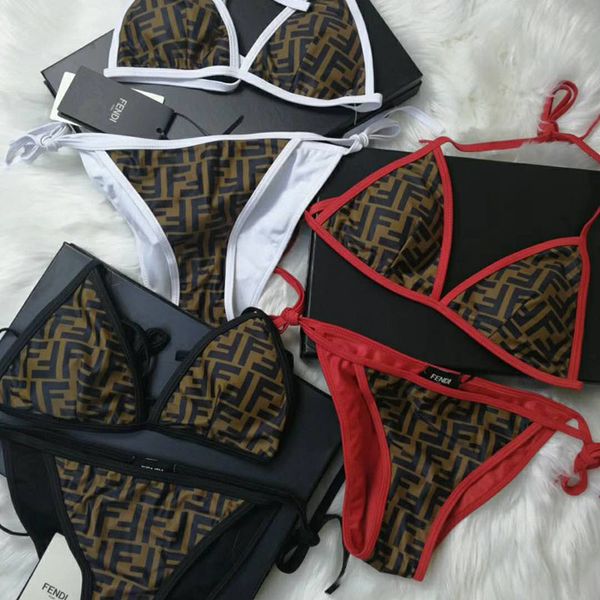 

fashion full classic letter bikini black border off shoulder swimsuit female backless bikinis personality soft bikini suit