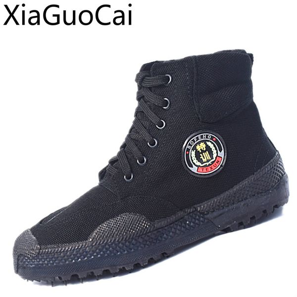 

black men's army boots round toe high-security outdoor mens boots spring and autumn ankle