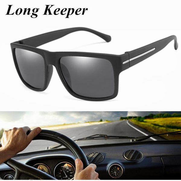 

2020 brand square men women polarized sun glasse classic sunglasses men's goggles female hombres gafas de sol, White;black