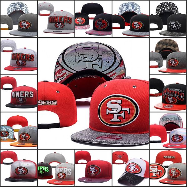 

2019 Сан-Франциско Регулируемые шапки 49ers Вышивка логотипа Snapback All Team Wholeasle Трикотаж