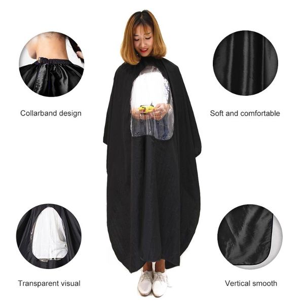 

barber cloth with viewing window professional waterproof styling barber hairdresser visible haircut cloth tool