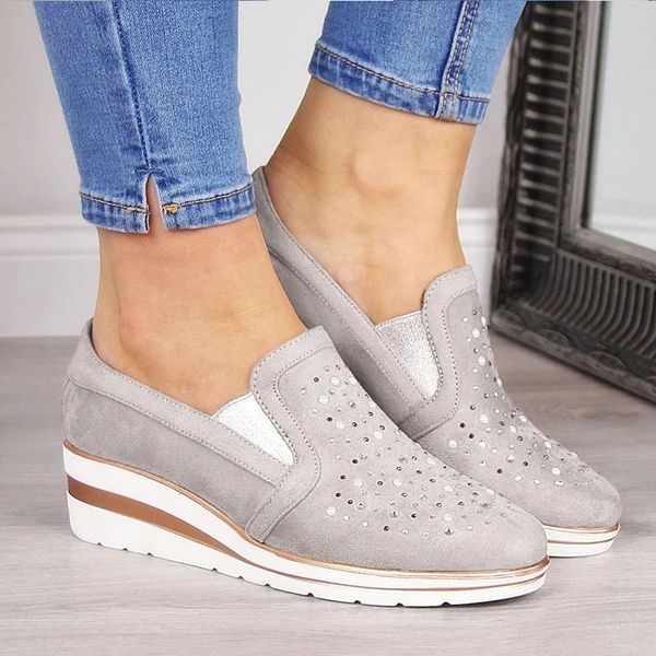 

women comfortable slip-on sneaker shoes wedge heel breathable for hiking beach sale-wt, Black