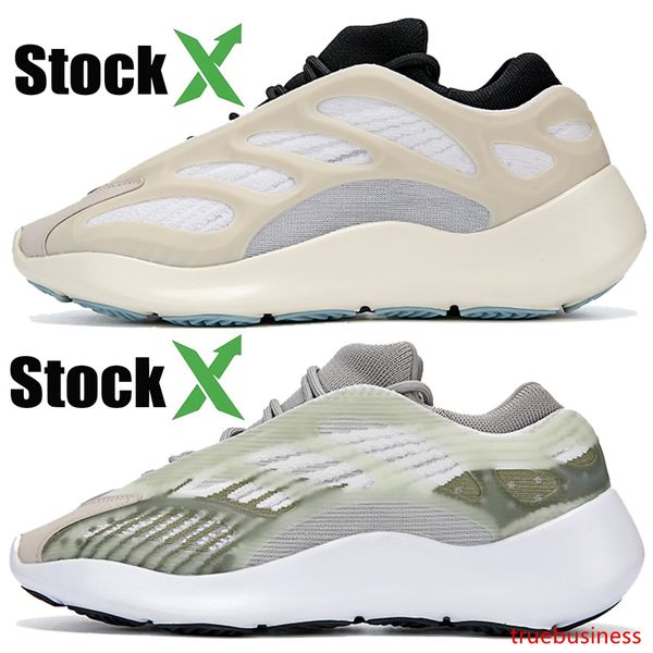 

kanye west 700 v3 alvah black glow in the dark designer shoes azeal white skeleton reflective running sneakers for mens women sport trainers