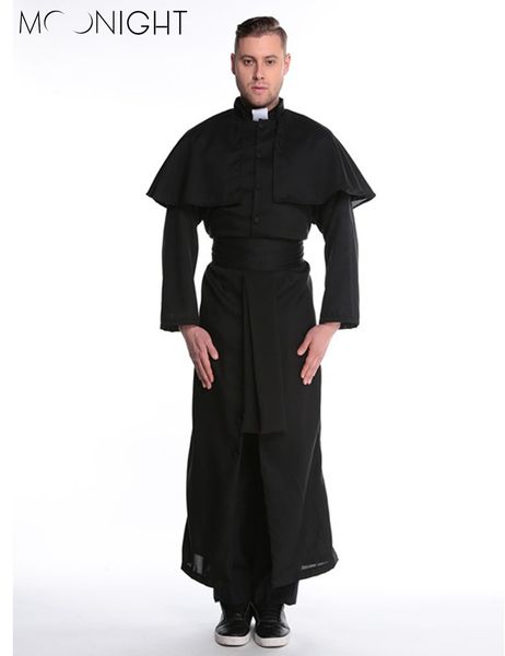 

moonight halloween costumes mens costume european religious men priest uniform fancy dress cosplay costume for men, Black;red
